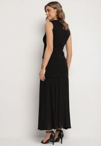 Born2be - Czarny Elegancki Komplet z Kamizelką i Długą Spódnicą Wenelle. Kolor: czarny