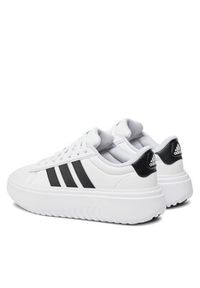 Adidas - adidas Sneakersy Grand Court Platform IE1092 Biały. Kolor: biały. Materiał: skóra. Obcas: na platformie #3
