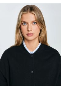 Big-Star - Bluza damska bomber czarna Pixelina 906. Okazja: na co dzień. Kolor: czarny. Materiał: skóra, dzianina. Styl: klasyczny, sportowy, casual, elegancki #6