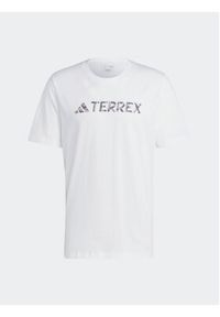 Adidas - adidas T-Shirt Terrex Classic Logo HZ1400 Biały Regular Fit. Kolor: biały. Materiał: bawełna