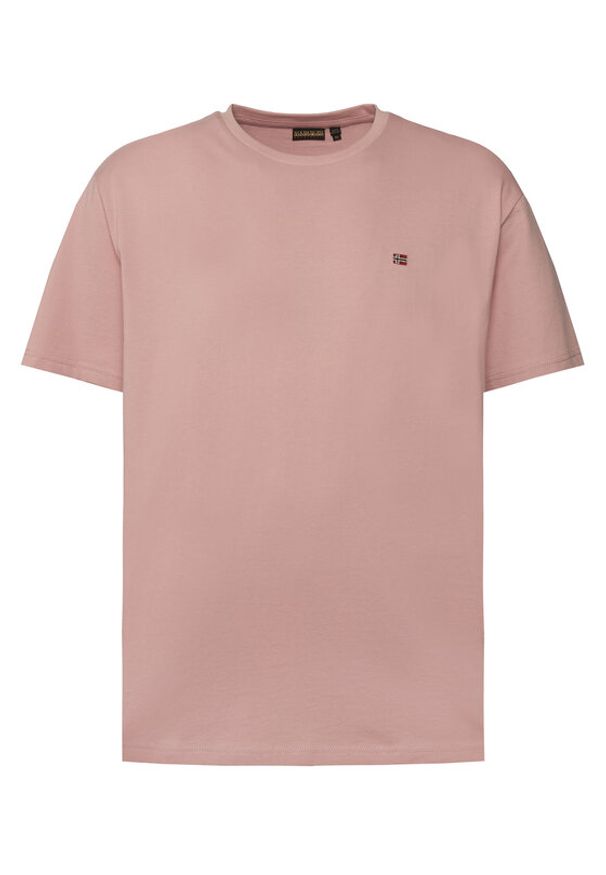 Napapijri T-Shirt Salis NP0A4H8D Różowy Regular Fit. Kolor: różowy. Materiał: bawełna
