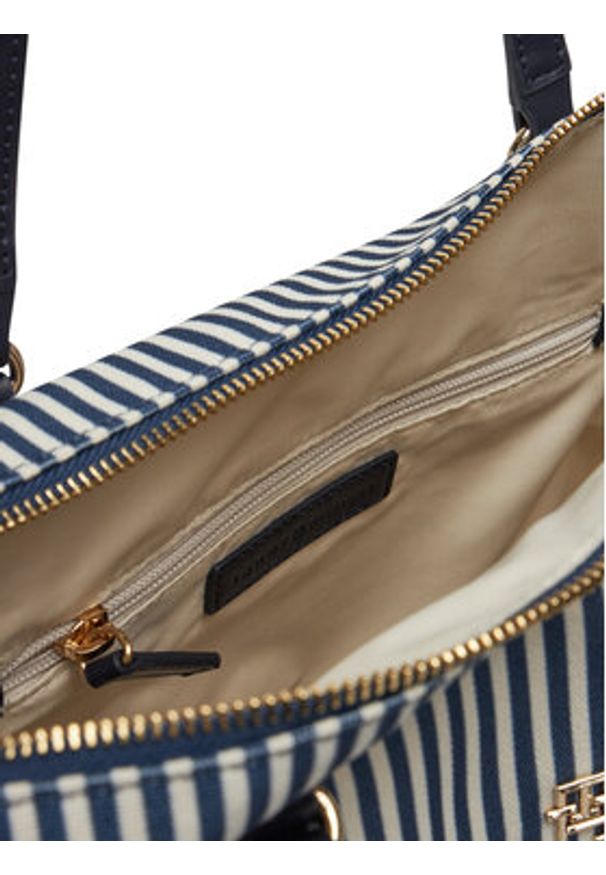 TOMMY HILFIGER - Tommy Hilfiger Torebka Poppy Summer Tote AW0AW17203 Granatowy. Kolor: niebieski