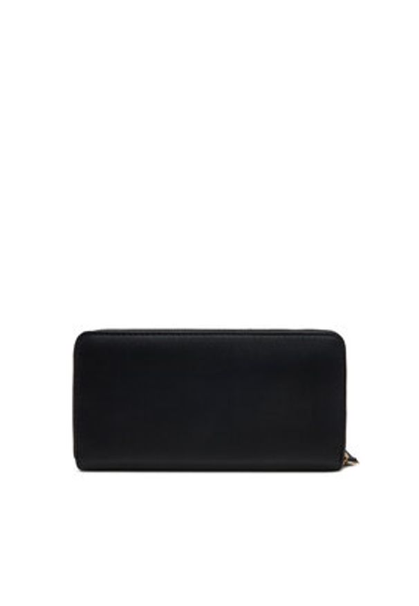 TOMMY HILFIGER - Tommy Hilfiger Duży Portfel Damski Th Logotape Lrg Za AW0AW17266 Czarny. Kolor: czarny. Materiał: skóra