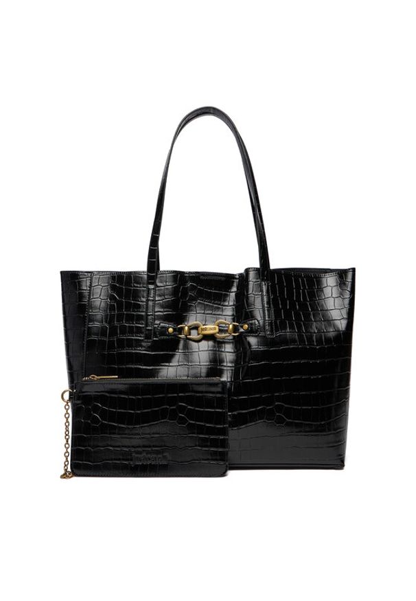 Just Cavalli Torebka 79RA4BH6 ZSB96 Czarny. Kolor: czarny. Materiał: skórzane