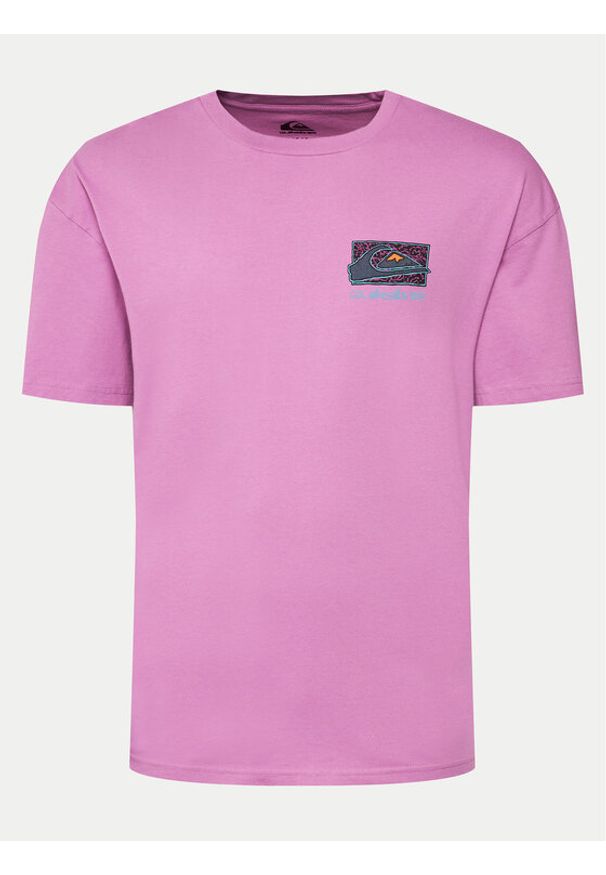 Quiksilver T-Shirt Spin Cycle EQYZT07653 Różowy Regular Fit. Kolor: różowy. Materiał: bawełna