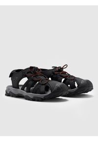 4F JUNIOR - Sandały chłopięce. Zapięcie: rzepy. Kolor: czarny. Materiał: materiał, syntetyk, guma