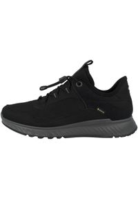 ecco - Buty do chodzenia damskie Ecco Sneaker Exostride W Low Gtx Tex. Kolor: czarny. Materiał: materiał. Szerokość cholewki: normalna. Sport: turystyka piesza