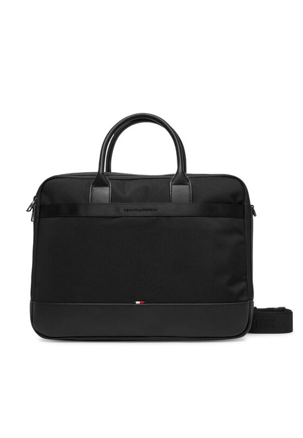 TOMMY HILFIGER - Tommy Hilfiger Torba na laptopa Th Nylon Travel Computer Bag AM0AM13470 Czarny. Kolor: czarny. Materiał: materiał