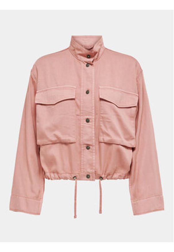 only - ONLY Kurtka przejściowa Kenya 15308202 Różowy Regular Fit. Kolor: różowy. Materiał: lyocell