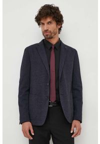 Michael Kors marynarka męska kolor granatowy. Kolor: niebieski. Materiał: materiał #1