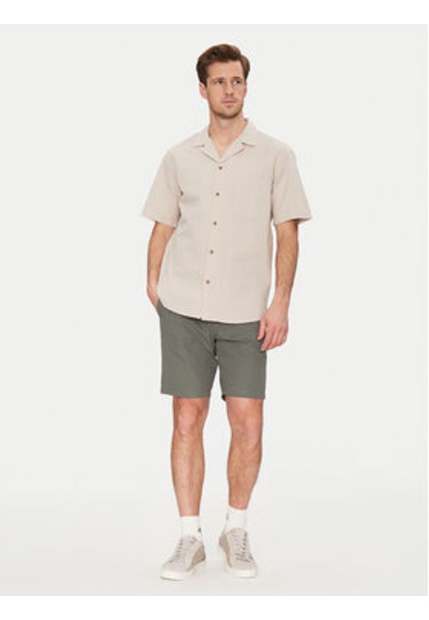 Only & Sons Szorty materiałowe Leo 22028301 Zielony Regular Fit. Kolor: zielony. Materiał: bawełna