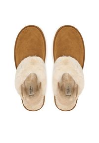 Pepe Jeans Kapcie Dissy Tape W PLS100001 Brązowy. Kolor: brązowy. Materiał: zamsz, skóra #4