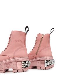NEW ROCK Trzewiki M-WALL083C-C11 Różowy. Kolor: różowy. Materiał: nubuk, skóra. Styl: rockowy #2