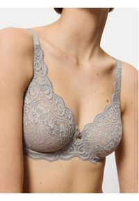 Triumph Biustonosz z fiszbiną Amourette 10209574 Szary. Kolor: szary. Materiał: syntetyk