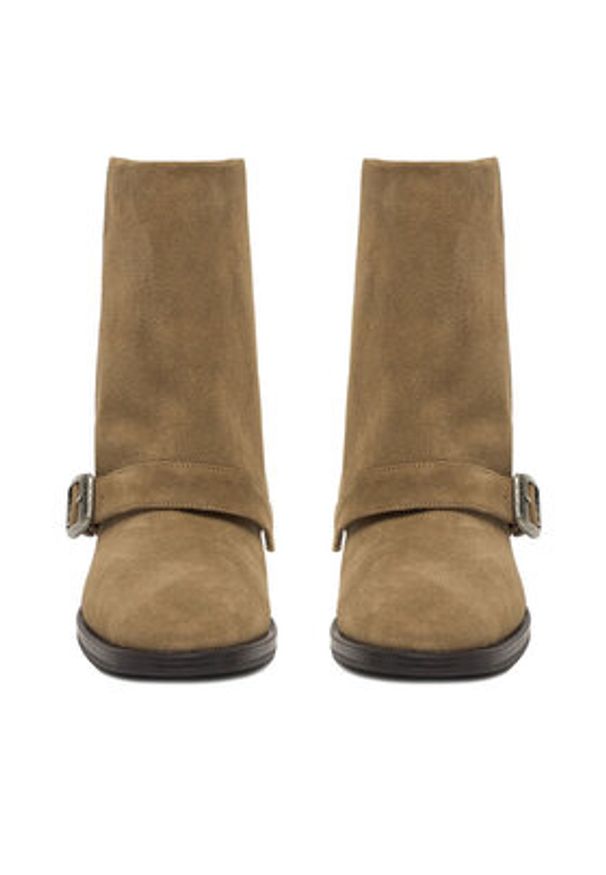 G-Star RAW - G-Star Raw Botki EO-UMIT-LT24198D-601 Beżowy. Kolor: beżowy. Materiał: skóra, zamsz