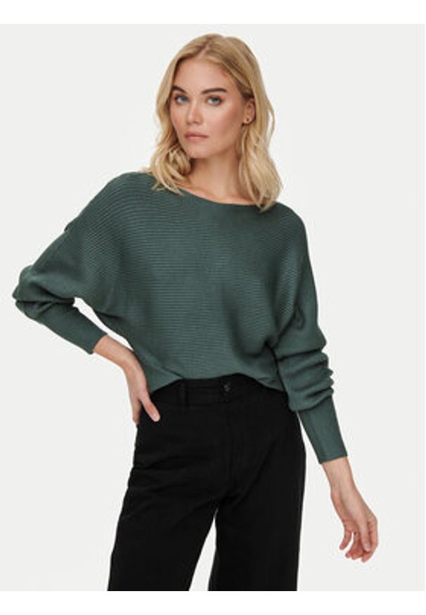 only - ONLY Sweter Adaline 15226298 Zielony Relaxed Fit. Kolor: zielony. Materiał: wiskoza