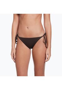 Dół od stroju pływackiego Nike Essential Tie String Bikini. Kolor: brązowy
