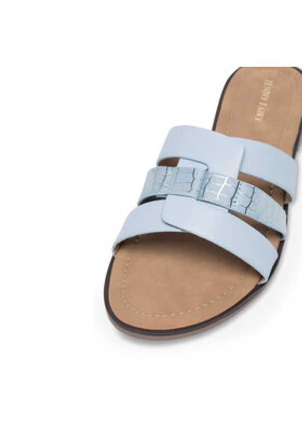 Jenny Fairy Klapki WYL0710-7 Błękitny. Kolor: niebieski. Materiał: skóra