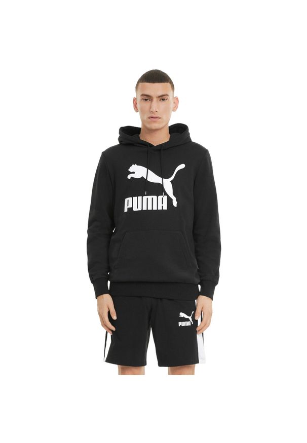 Bluza z kapturem Puma Classics Logo, Mężczyźni. Typ kołnierza: kaptur. Kolor: biały, czarny, wielokolorowy. Materiał: bawełna, materiał