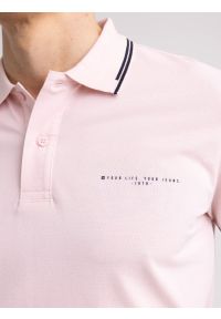 Big-Star - Koszulka męska polo różowa Wladym 600. Typ kołnierza: polo. Kolor: różowy. Materiał: bawełna, dzianina. Wzór: nadruk #5