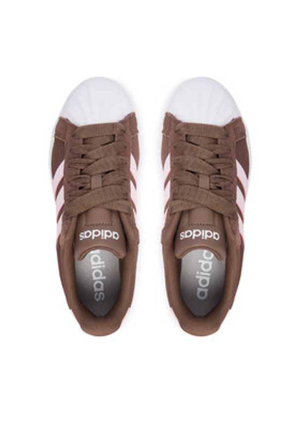 Adidas - adidas Sneakersy Streettalk Bold Shoes KJ9946 Brązowy. Kolor: brązowy. Materiał: zamsz, skóra