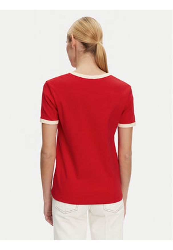 TOMMY HILFIGER - Tommy Hilfiger T-Shirt Monotype WW0WW44586 Czerwony Regular Fit. Kolor: czerwony. Materiał: bawełna