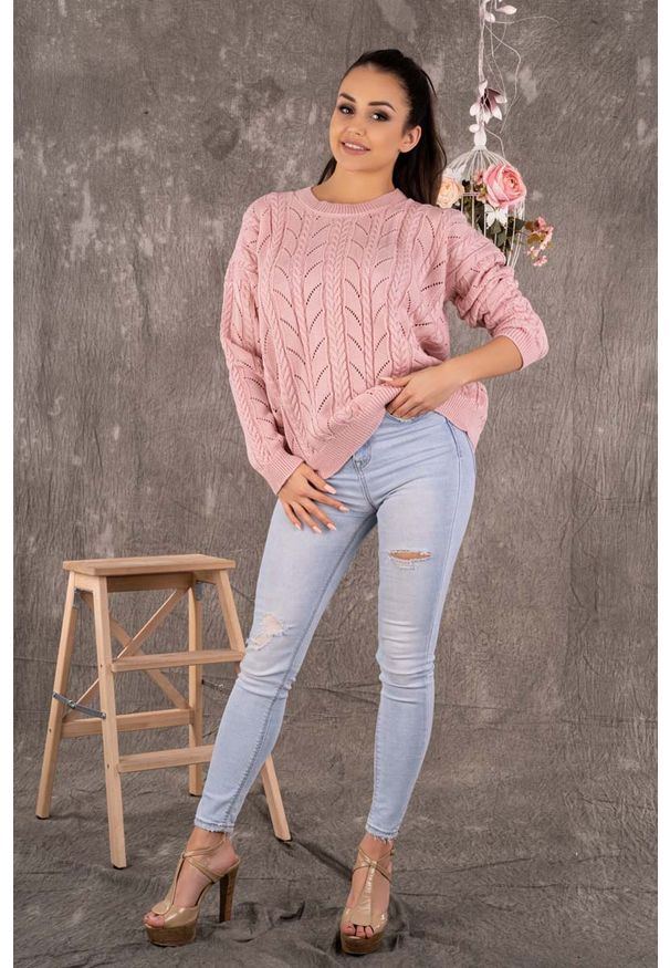 Sweter Merribel w ażurowe wzory