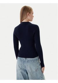 Tommy Jeans Sweter DW0DW22036 Granatowy Slim Fit. Kolor: niebieski. Materiał: syntetyk #3