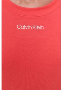 Calvin Klein Underwear - Koszula nocna. Kolor: pomarańczowy. Materiał: dzianina. Długość: krótkie. Wzór: nadruk #3
