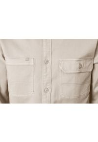 Lekka Kurtka o Kroju Koszuli Wierzchniej - Pako Jeans - Beżowa. Kolor: brązowy, beżowy, wielokolorowy. Materiał: tkanina, elastan, bawełna. Sezon: wiosna, jesień #6