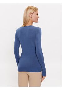 Guess Sweter W3YR21 Z2NQ2 Niebieski Slim Fit. Kolor: niebieski. Materiał: wiskoza
