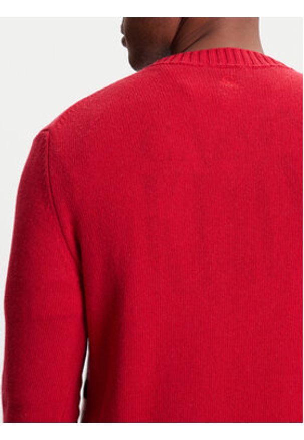 United Colors of Benetton - United Colors Of Benetton Sweter 1244K108R Czerwony Regular Fit. Kolor: czerwony. Materiał: wełna