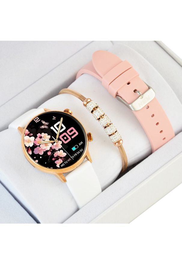 Zestaw damski zegarek SMARTWATCH Rubicon RNCF09/ 2 paski + bransoletka1. Rodzaj zegarka: smartwatch