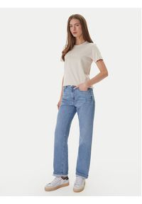 Guess T-Shirt W6GI08 K3023 Beżowy Regular Fit. Kolor: beżowy. Materiał: bawełna #4