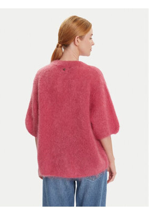 Dixie Sweter M277Y101A Różowy Relaxed Fit. Kolor: różowy. Materiał: syntetyk