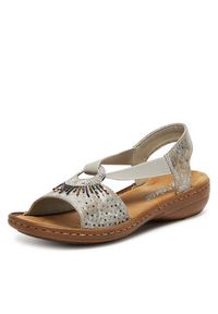 Rieker Sandały CEO-60880-90 Srebrny. Kolor: srebrny. Materiał: materiał #5