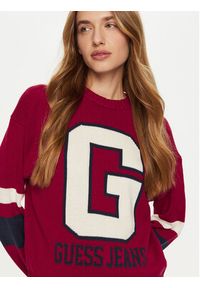 Guess Sweter W4BR11 Z3HN2 Biały Regular Fit. Kolor: biały. Materiał: syntetyk