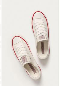 Cross Jeans Tenisówki damskie kolor biały. Nosek buta: okrągły. Zapięcie: sznurówki. Kolor: biały. Materiał: guma #4