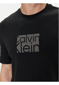 Calvin Klein T-Shirt Emroidered Block K10K112498 Czarny Slim Fit. Kolor: czarny. Materiał: bawełna #5