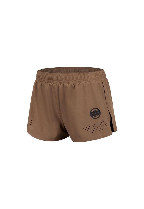 PITBULL - Spodenki męskie Pitbull Sportowe Damskie Performance Pro plus Small Logo. Kolor: beżowy. Długość: krótkie
