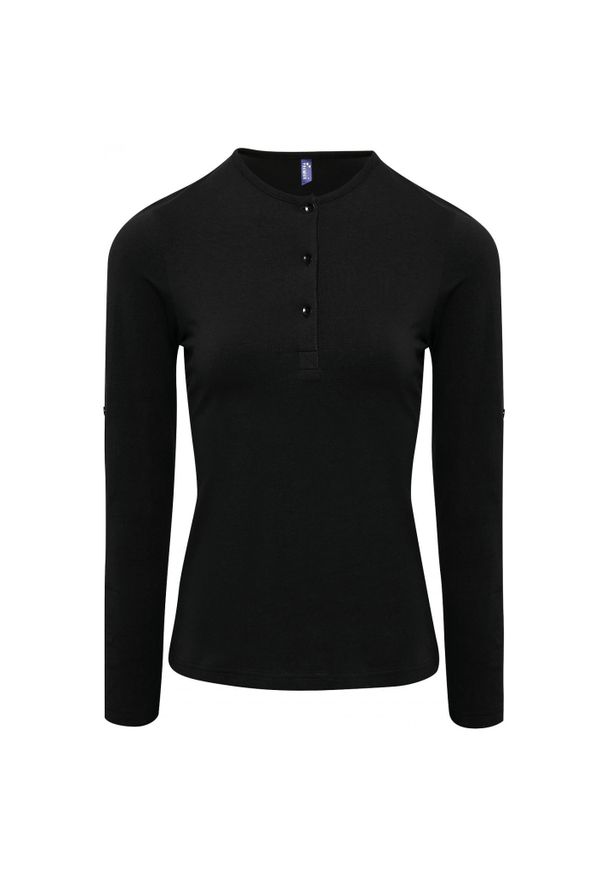 PREMIER - Koszulka damska Premier Long John. Kolor: czarny. Materiał: materiał