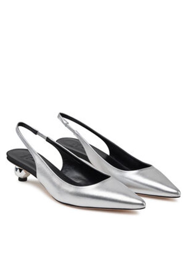 Weekend Max Mara Czółenka Gallico 2515521034600 Srebrny. Kolor: srebrny. Materiał: skóra