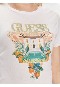 Guess T-Shirt Mansion Log W4GI53 K9SN1 Biały Regular Fit. Kolor: biały. Materiał: bawełna #5