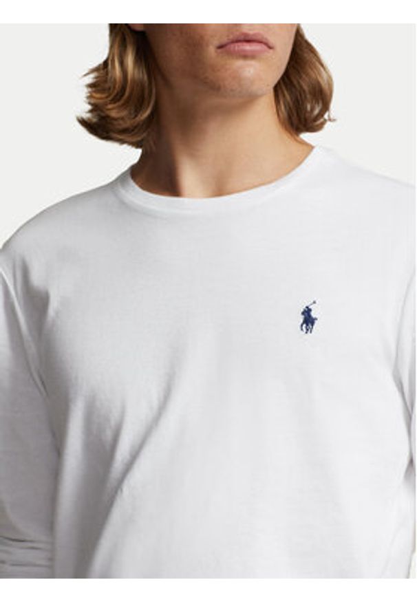 Polo Ralph Lauren Longsleeve Classics 710671468004 Biały Custom Slim Fit. Typ kołnierza: polo. Kolor: biały. Materiał: bawełna. Długość rękawa: długi rękaw