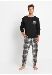 bonprix - Piżama z czystej bawełny. Kolor: czarny. Materiał: bawełna #1