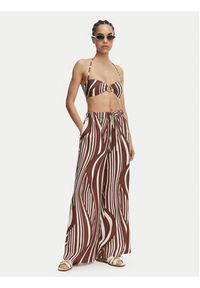 Seafolly Spodnie materiałowe Coastline 55541-PA Brązowy Wide Leg. Kolor: brązowy. Materiał: lyocell #5