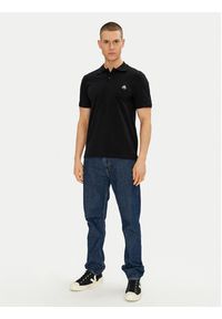 Moose Knuckles Polo Everett M34MT712 Czarny Slim Fit. Typ kołnierza: polo. Kolor: czarny. Materiał: bawełna #3