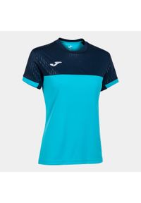 Koszulka do tenisa z krótkim rekawem damska Joma SHORT SLEEVE T- SHIRT. Kolor: wielokolorowy, różowy, niebieski. Długość: krótkie. Sport: tenis