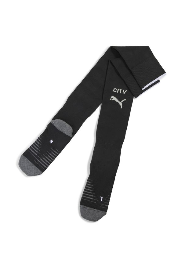 Puma - Męskie skarpety Manchester City 25/26 z grafiką PUMA Black White. Kolor: czarny, biały, wielokolorowy. Sport: piłka nożna