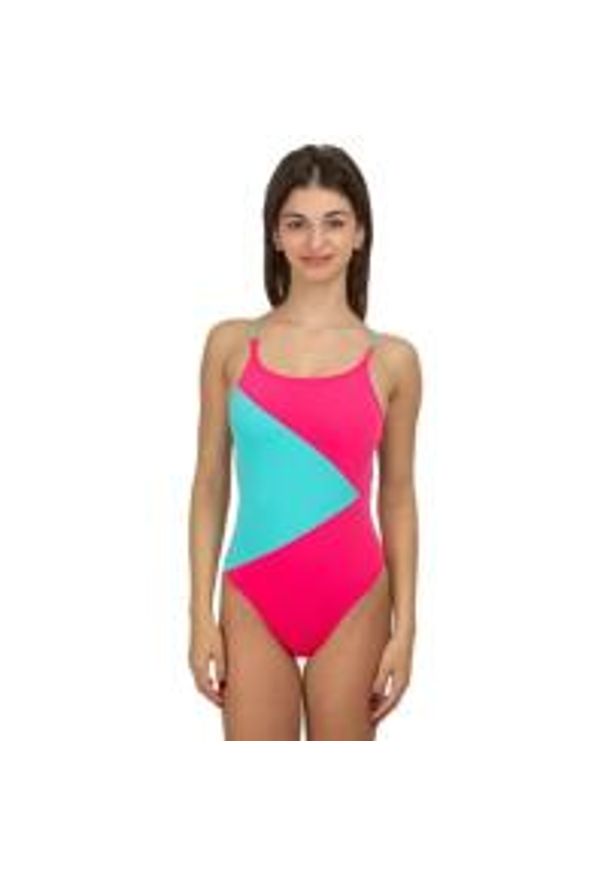 TURBO - Turbo Damski Kostium Kąpielowy Island – Różowo-Niebieski – Rozmiar 34. Kolor: niebieski. Materiał: materiał. Wzór: kolorowy